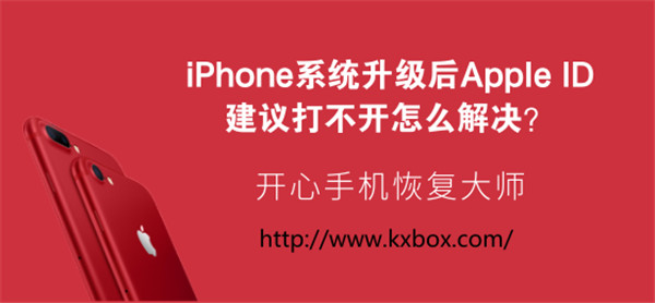 iPhone系统升级后Apple ID建议打不开怎么解决？