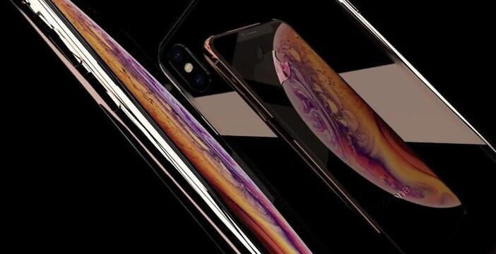 新iPhone XS金色版渲染图：苹果手机iPhone XS行星星球壁纸分享